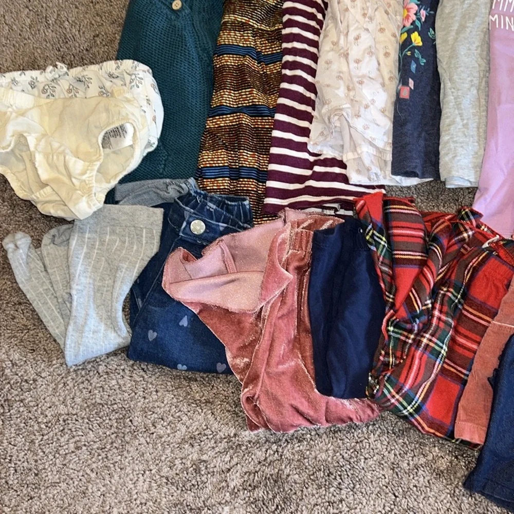 Toddler 12/18m sweater, romper, top, pants, shorts, skirt bundle!